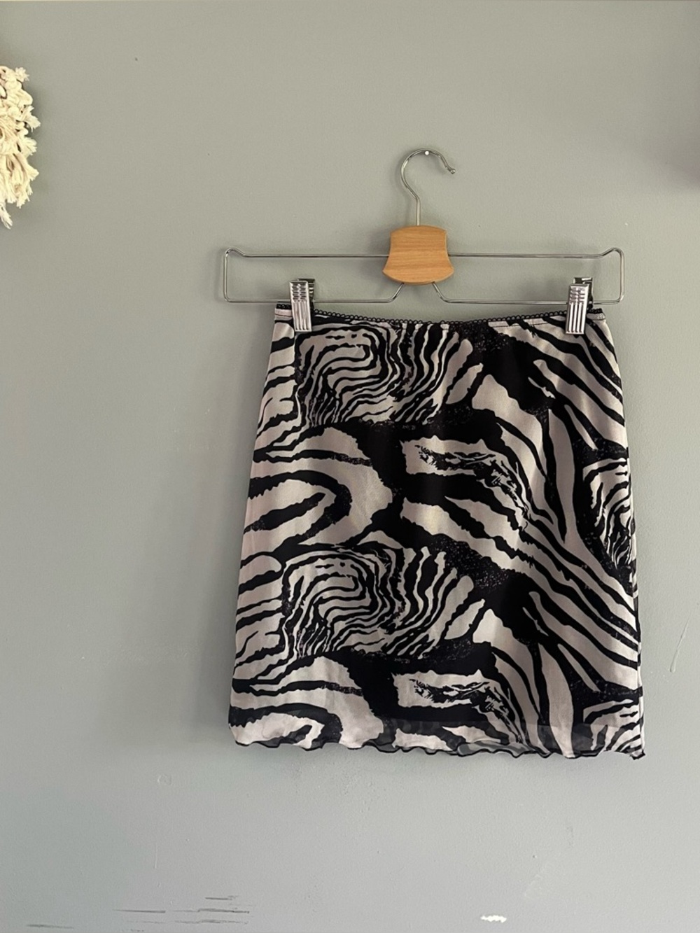 Zebra Print Mini Skirt